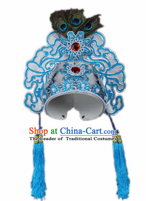 Traditional China Beijing Opera Scholar Hats, Chinese Peking Opera Niche Liang Shanbo Headwear