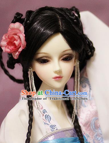 Traditional Handmade Chinese Ancient Palace Lady Hair Accessories Hairpins and Wig for Women