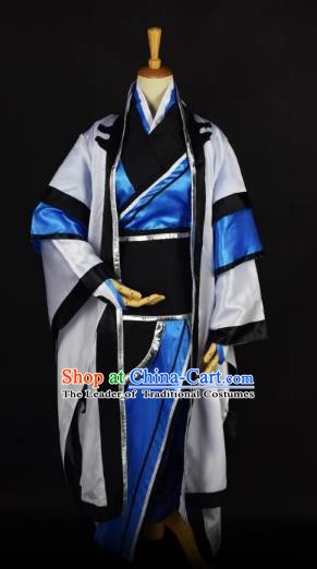 Traditional Chinese Ancient Taoist Costume, China Tang Dynasty Grey Priest Frock for Men