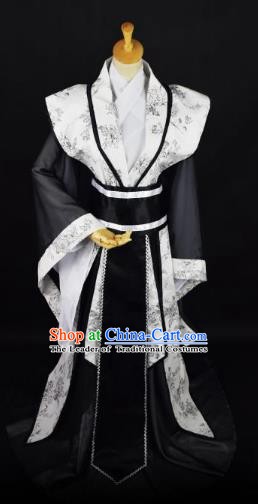 Traditional Chinese Ancient Prince Hanfu Costume, China Han Dynasty Royal Highness Clothing for Men