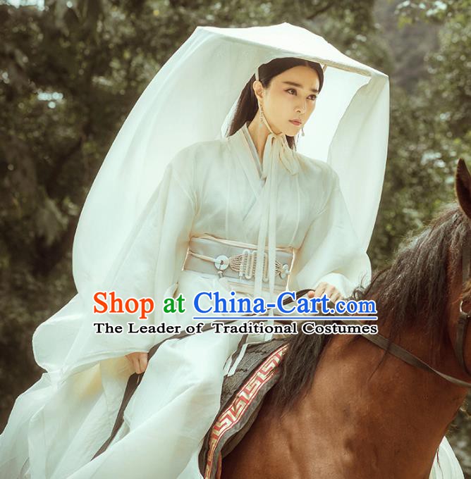 Traditional Chinese Ancient Qin Dynasty Palace Lady Fairy Costume for Women