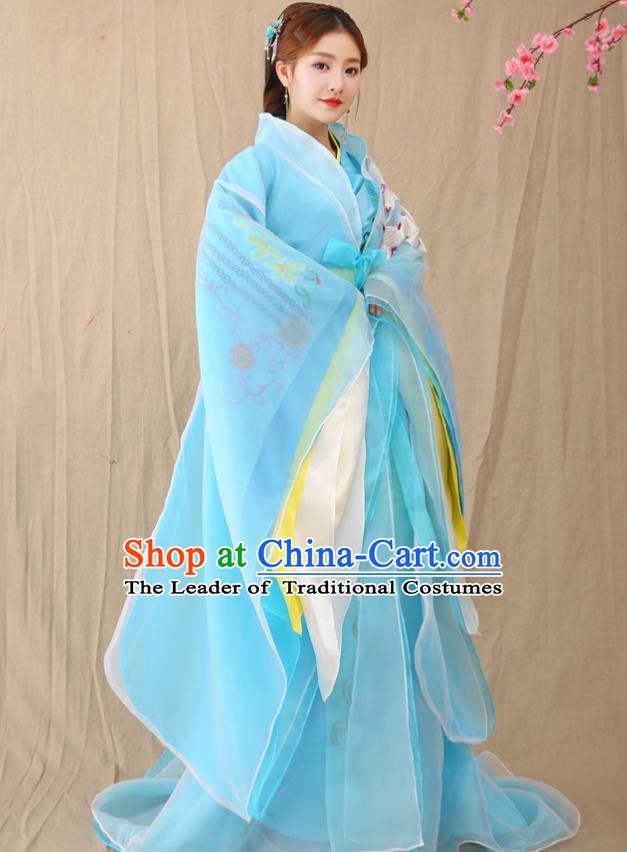 Traditional Chinese Ancient Palace Lady Fairy Costume, China Han Dynasty Imperial Consort Hanfu Clothing for Women