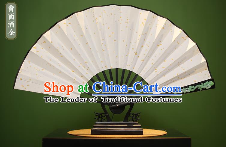 Traditional Chinese Crafts Folding Fan China Sensu Landscape Painting Calligraphy Silk Fan