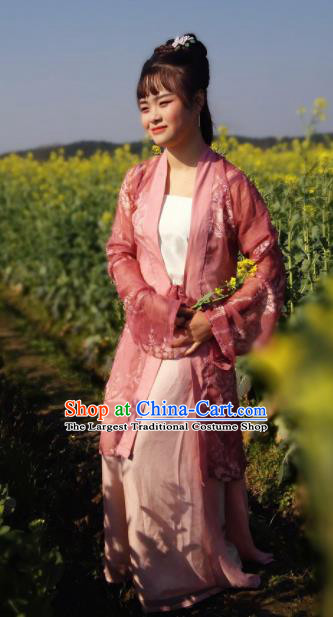 Chinese Traditional Song Dynasty Nobility Lady Costumes Ancient Maidenform Hanfu Dress for Women