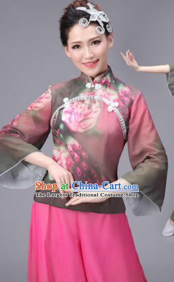 Traditional Chinese Fan Dance Folk Dance Costume Classical Yangko Dance Classical Dance Dress