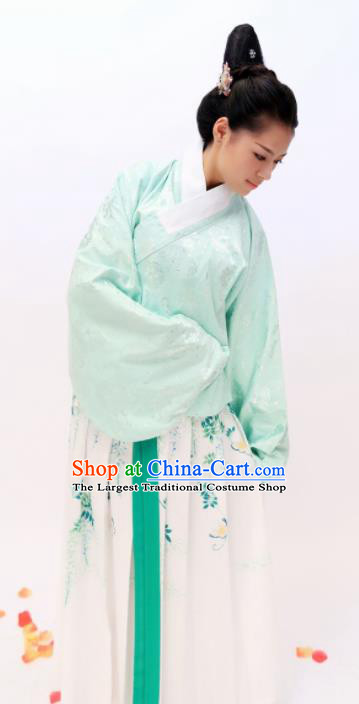 Chinese Traditional Ancient Costumes Ming Dynasty Young Lady Hanfu Dress for Women