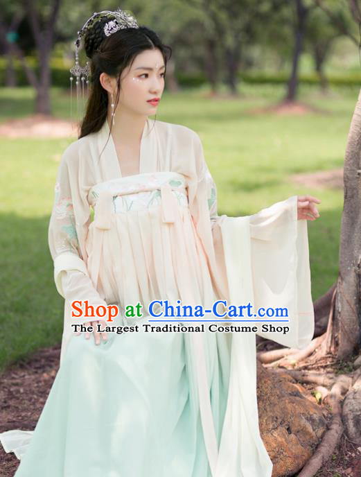 Chinese Ancient Palace Lady Hanfu Han Dynasty Imperial Concubine Queen Embroidered Historical Costumes