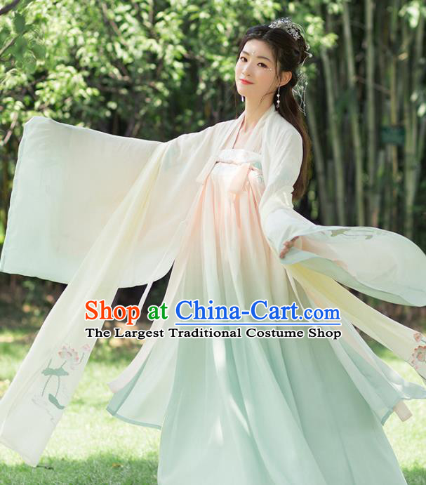 Chinese Ancient Palace Lady Hanfu Han Dynasty Imperial Concubine Queen Embroidered Historical Costumes