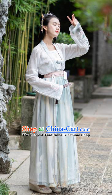 Chinese Ancient Palace Lady Hanfu Han Dynasty Imperial Concubine Queen Embroidered Historical Costumes
