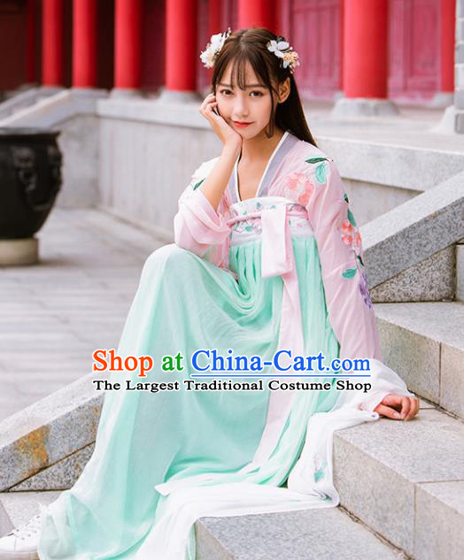 Chinese Ancient Palace Lady Hanfu Han Dynasty Imperial Concubine Queen Embroidered Historical Costumes