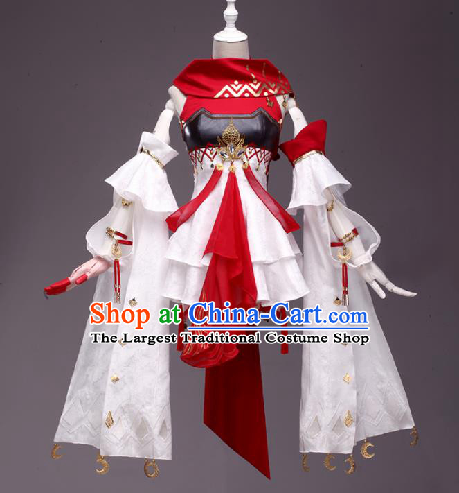 Chinese Traditional Cosplay Young Lady Costumes Ancient Swordswoman Dress for Women