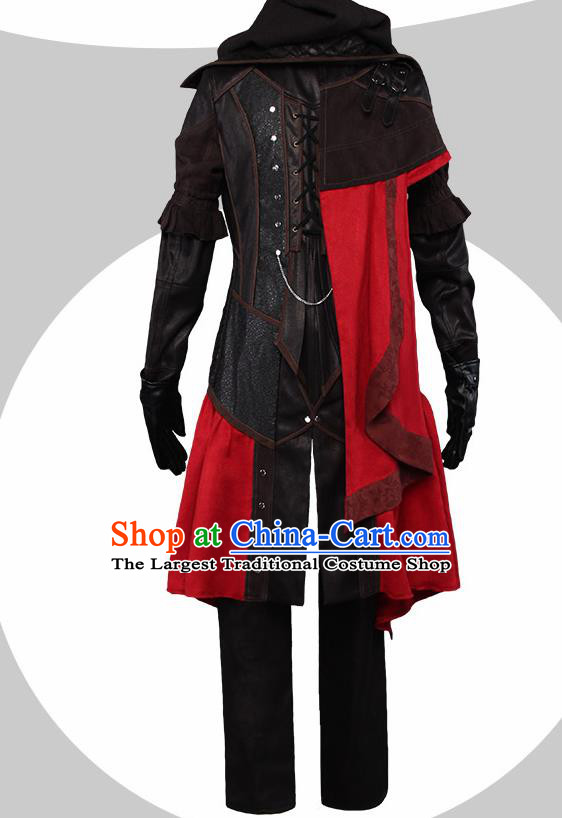 Ancient Chinese Cosplay Costume Chinese Shoes Traditional China Swordsman Clothing and Jewelry Accessories