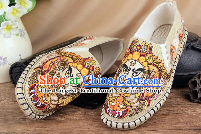 Chinese National Shoes Traditional Cloth Shoes Linen Shoes Embroidered Shoes