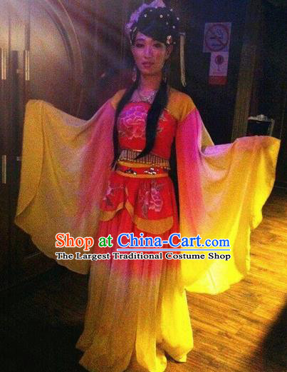 Chinese Classical Dance Stage Performance Costumes Ancient Tang Dynasty Princess Hanfu Dress for Women