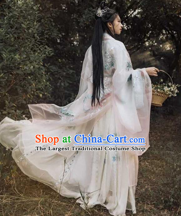 Chinese Ancient Palace Lady Hanfu Han Dynasty Imperial Concubine Queen Embroidered Historical Costumes