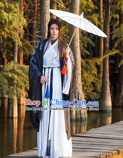 Traditional Chinese Ancient Swordsman Clothing Jin Dynasty Nobility Childe Costumes for Men
