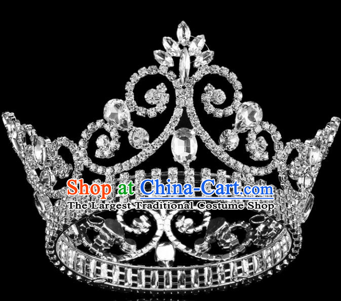 Top Grade Bride Wedding Hair Jewelry Accessories Baroque Court Princess Round Royal Crown for Women