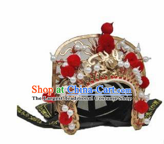 Chinese Traditional Beijing Opera Hats Sichuan Opera Changing Faces Embroidered Golden Helmet for Men