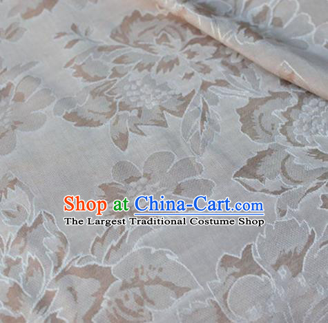 Asian Chinese Fabric Traditional Mezereon Pattern Design Brocade Fabric Chinese Costume Silk Fabric Material