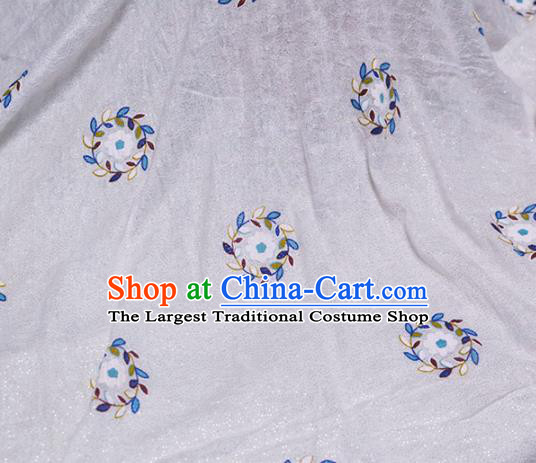 Chinese Traditional Flower Silk Fabric Brocade Embroidered Fabric Dress Material