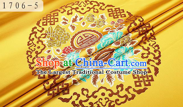 Chinese Traditional Flower Silk Fabric Brocade Embroidered Fabric Dress Material