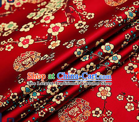 Chinese Traditional Flower Silk Fabric Brocade Embroidered Fabric Dress Material