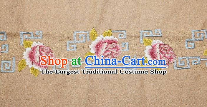 Chinese Traditional Flower Silk Fabric Brocade Embroidered Fabric Dress Material