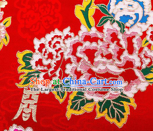 Chinese Traditional Flower Silk Fabric Brocade Embroidered Fabric Dress Material