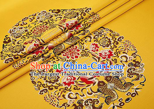 Chinese Traditional Flower Silk Fabric Brocade Embroidered Fabric Dress Material