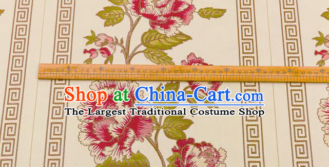 Chinese Traditional Flower Silk Fabric Brocade Embroidered Fabric Dress Material