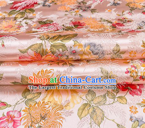 Chinese Traditional Flower Silk Fabric Brocade Embroidered Fabric Dress Material