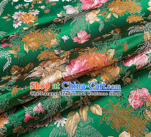 Chinese Traditional Flower Silk Fabric Brocade Embroidered Fabric Dress Material