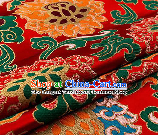 Chinese Traditional Flower Silk Fabric Brocade Embroidered Fabric Dress Material