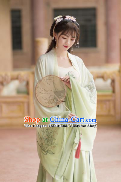 Chinese Ancient Peri Hanfu Dress Tang Dynasty Princess Embroidered Costumes for Rich Women