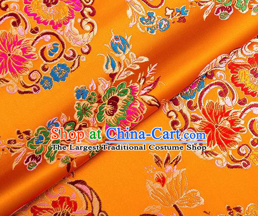 Chinese Traditional Flower Silk Fabric Brocade Embroidered Fabric Dress Material