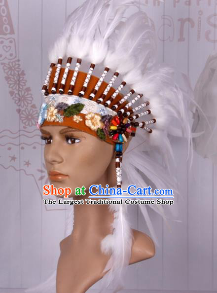 Top Performance Catwalks Headwear Halloween Cosplay Hair Accessories Feather Donald Hat