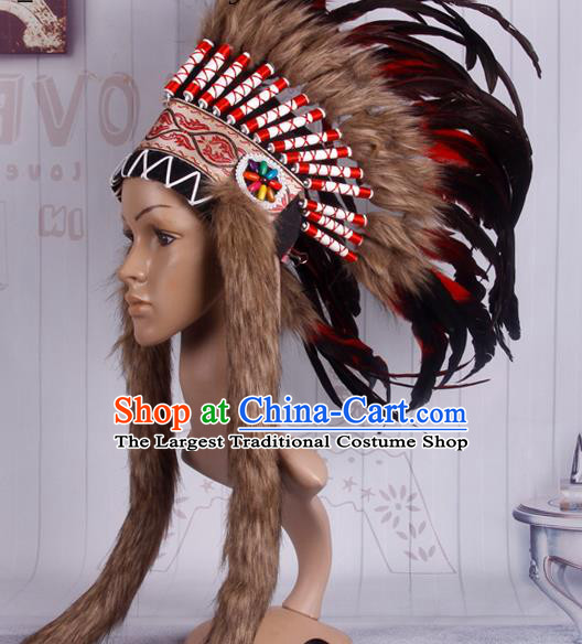 Top Performance Catwalks Headwear Halloween Cosplay Hair Accessories Feather Donald Hat