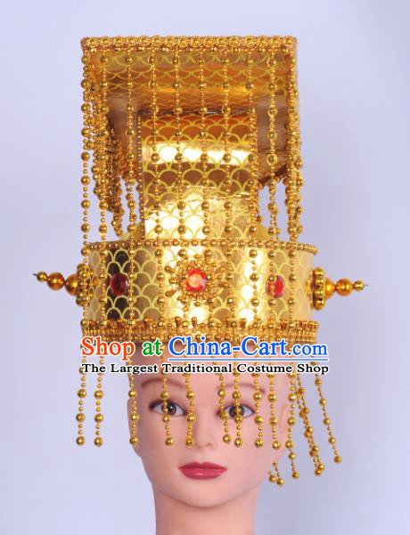 Chinese Traditional Peking Opera Emperor Hat Ancient King Helmet for Adults
