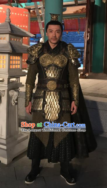 Chinese Traditional Ancient Costumes The Rise of Phoenixes Tang Dynasty General Body Armor for Men