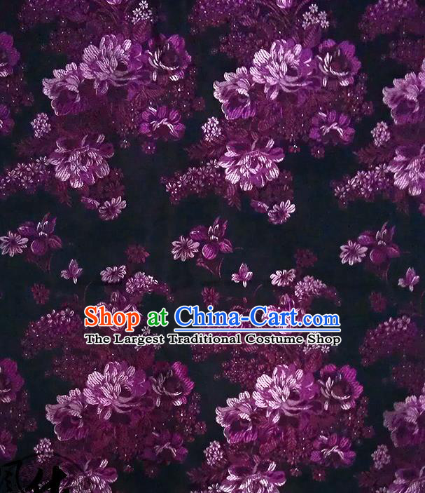 Chinese Traditional Flower Silk Fabric Brocade Embroidered Fabric Dress Material