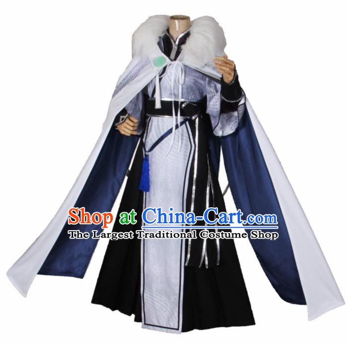 Chinese Traditional Cosplay Swordsman Costumes Ancient Prince Clothing for Men
