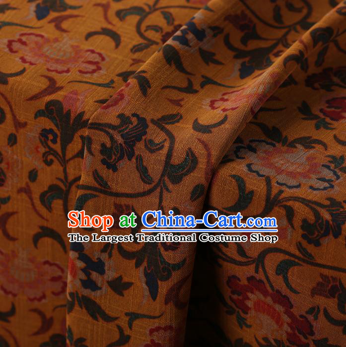 Chinese Traditional Silk Fabric Brocade Embroidered Fabric Dress Material Gambiered Canton Gauze