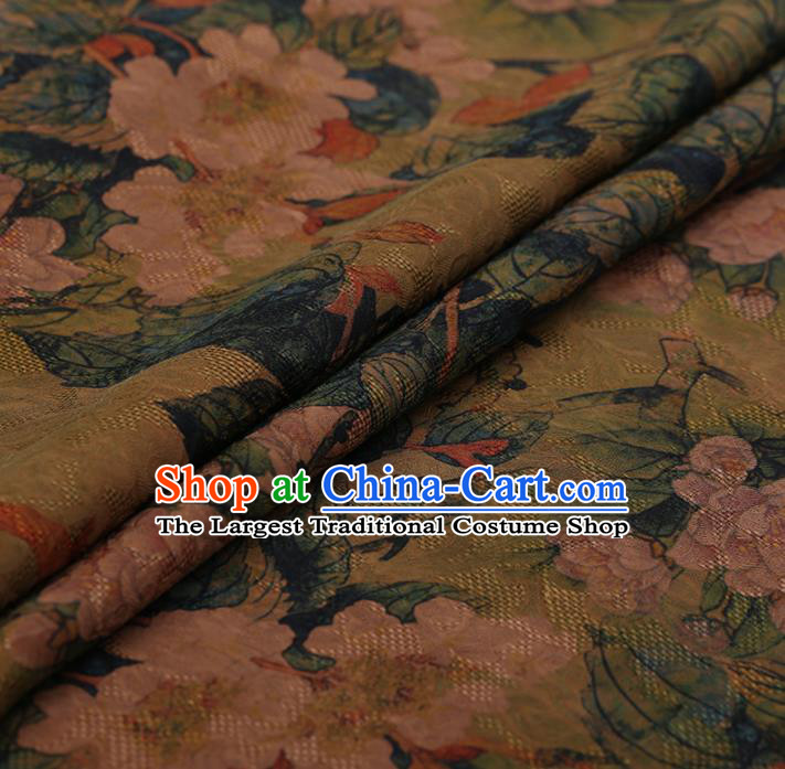 Chinese Traditional Silk Fabric Brocade Embroidered Fabric Dress Material Gambiered Canton Gauze