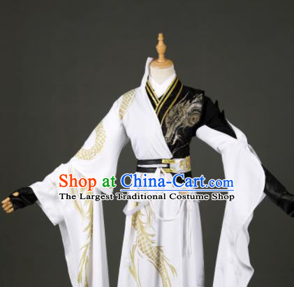 Traditional Chinese Cosplay Swordsman Hanfu Clothing Ancient Royal Highness Costume for Men