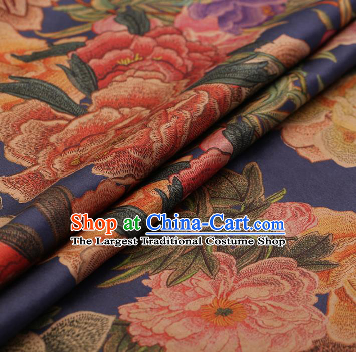 Chinese Traditional Silk Fabric Brocade Embroidered Fabric Dress Material Gambiered Canton Gauze
