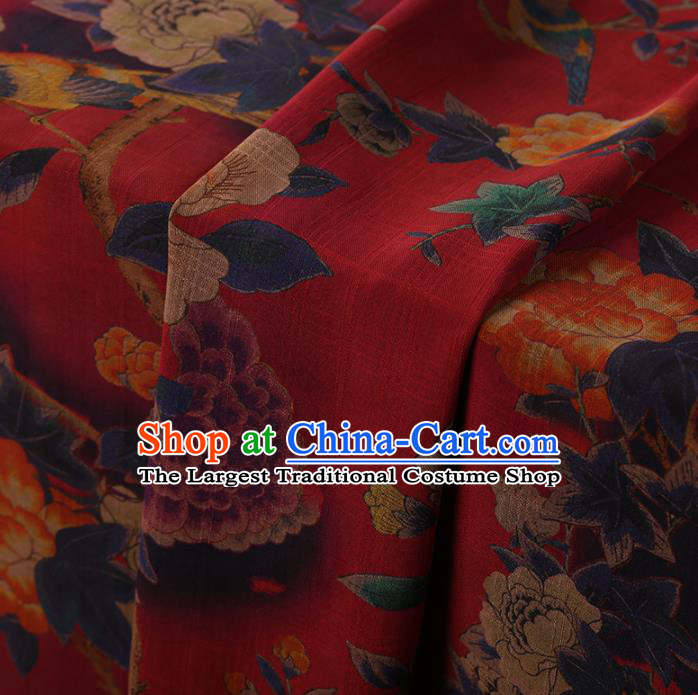 Chinese Traditional Silk Fabric Brocade Embroidered Fabric Dress Material Gambiered Canton Gauze
