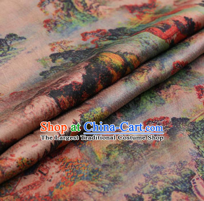 Chinese Traditional Silk Fabric Brocade Embroidered Fabric Dress Material Gambiered Canton Gauze