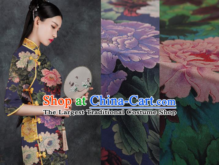 Chinese Traditional Silk Fabric Brocade Embroidered Fabric Dress Material Gambiered Canton Gauze