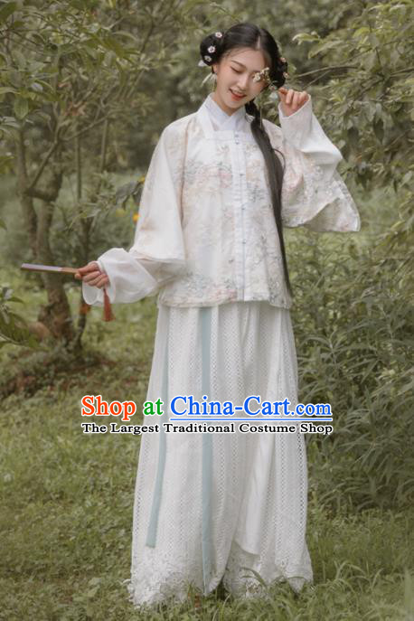 Chinese Ancient Noble Lady Ming Dynasty Princess Embroidered Costumes for Women