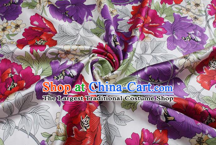 Chinese Traditional Silk Fabric Brocade Embroidered Fabric Dress Material Gambiered Canton Gauze